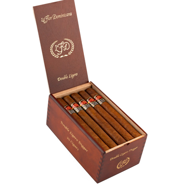 La Flor Dominicana Double Ligero Digger Natural open cigar box