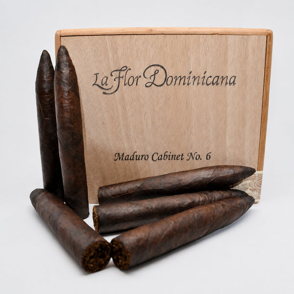 La Flor Dominicana Limited Production Maduro Cabinet No. 6 cigar box