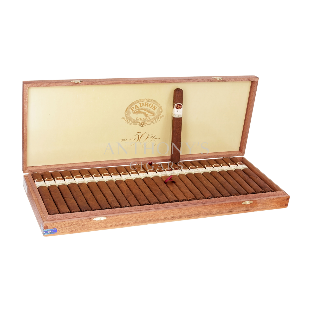 Padron 50th Anniversary Limited Edition The Hammer Natural 50 ct. Refill Box cigar box