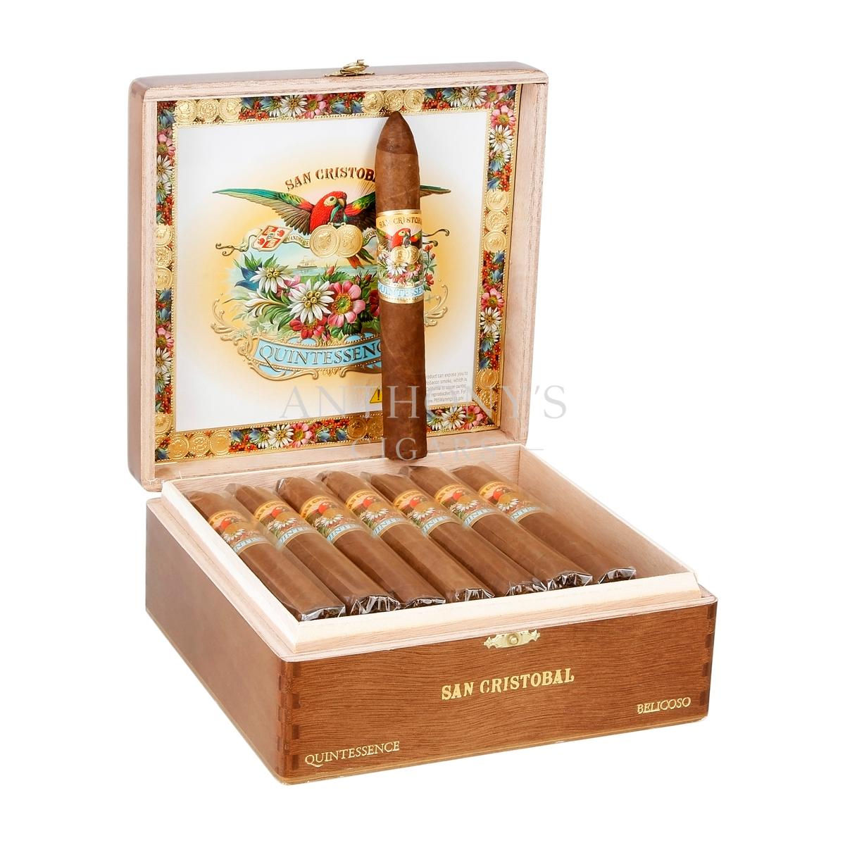 San Cristobal Quintessence Belicoso cigar box