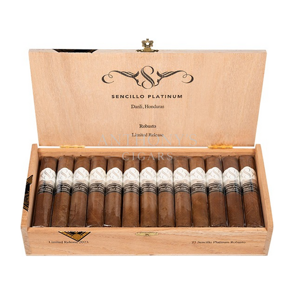 Sencillo Platinum Robusto cigar box