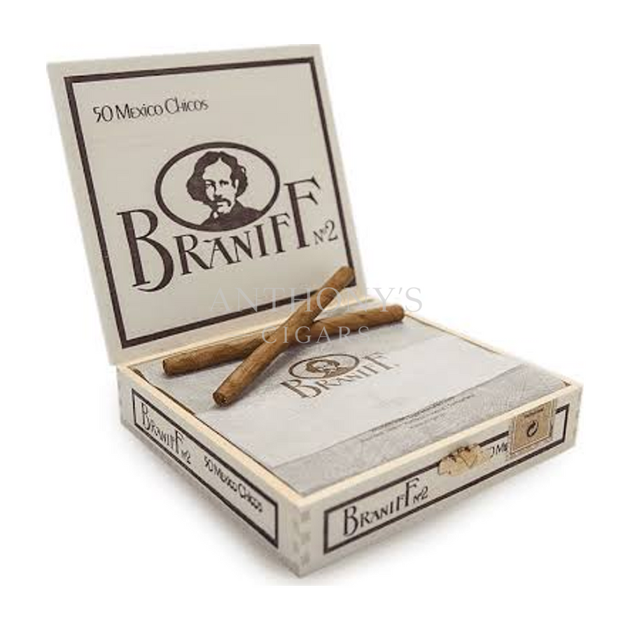 Villiger Braniff No. 2 Natural 50 Count Box cigar box