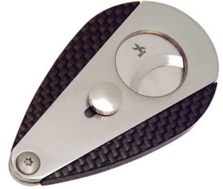Double Black Blade Cuts 54-58 Ring Gauge Xikar Xi 1 Cigar Cutter Black Silver 